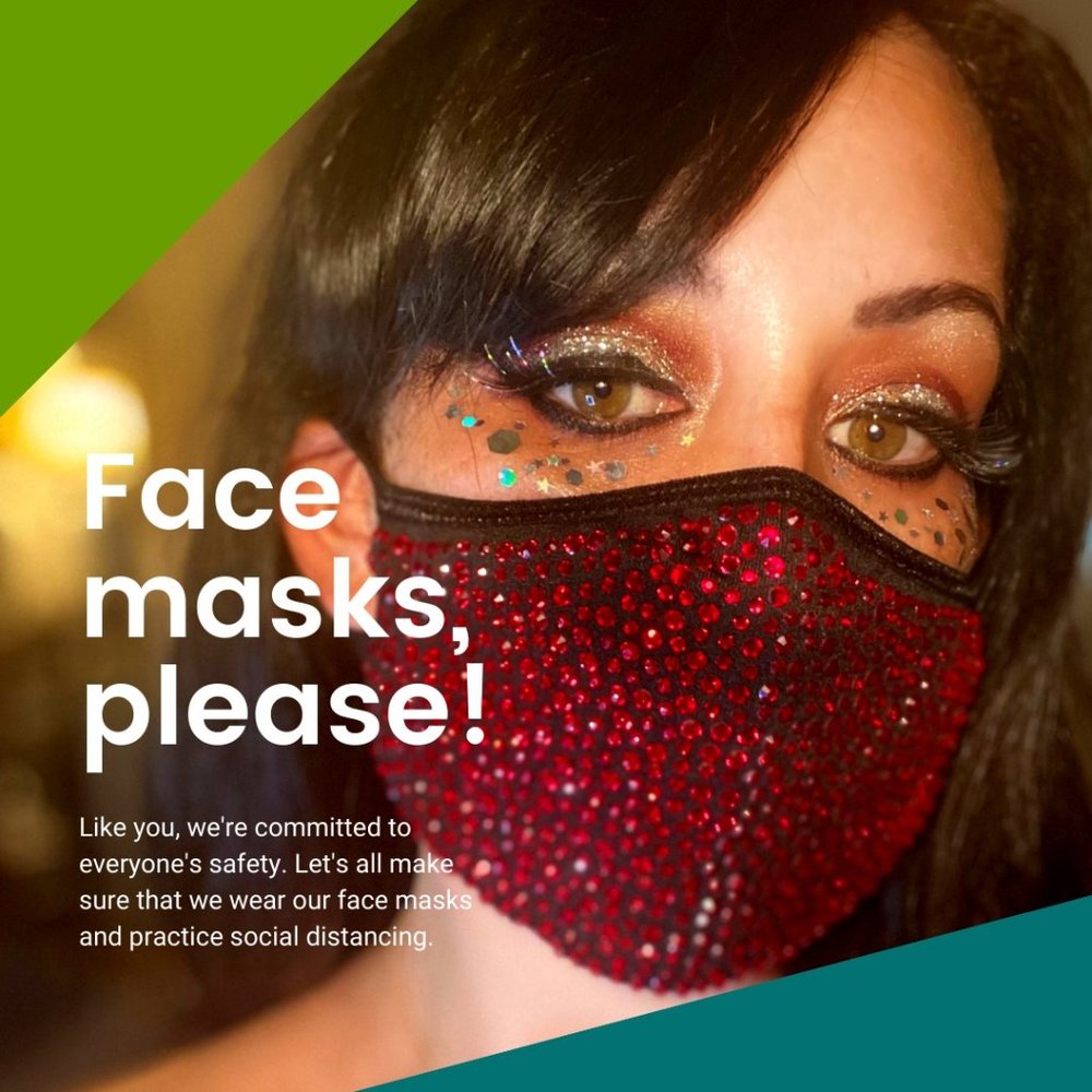 ✨RUBY RED✨ Fashion Crystal Masks - Picture 1 of 9